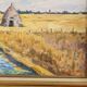 Oil landscape painting The salt marshes in Royan