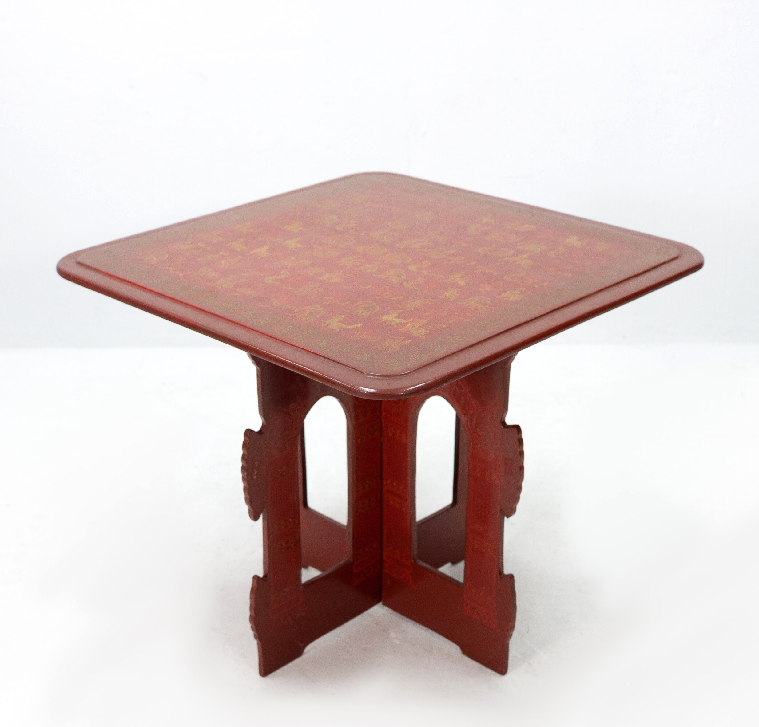 Vintage Burmese Lacquered Side Table