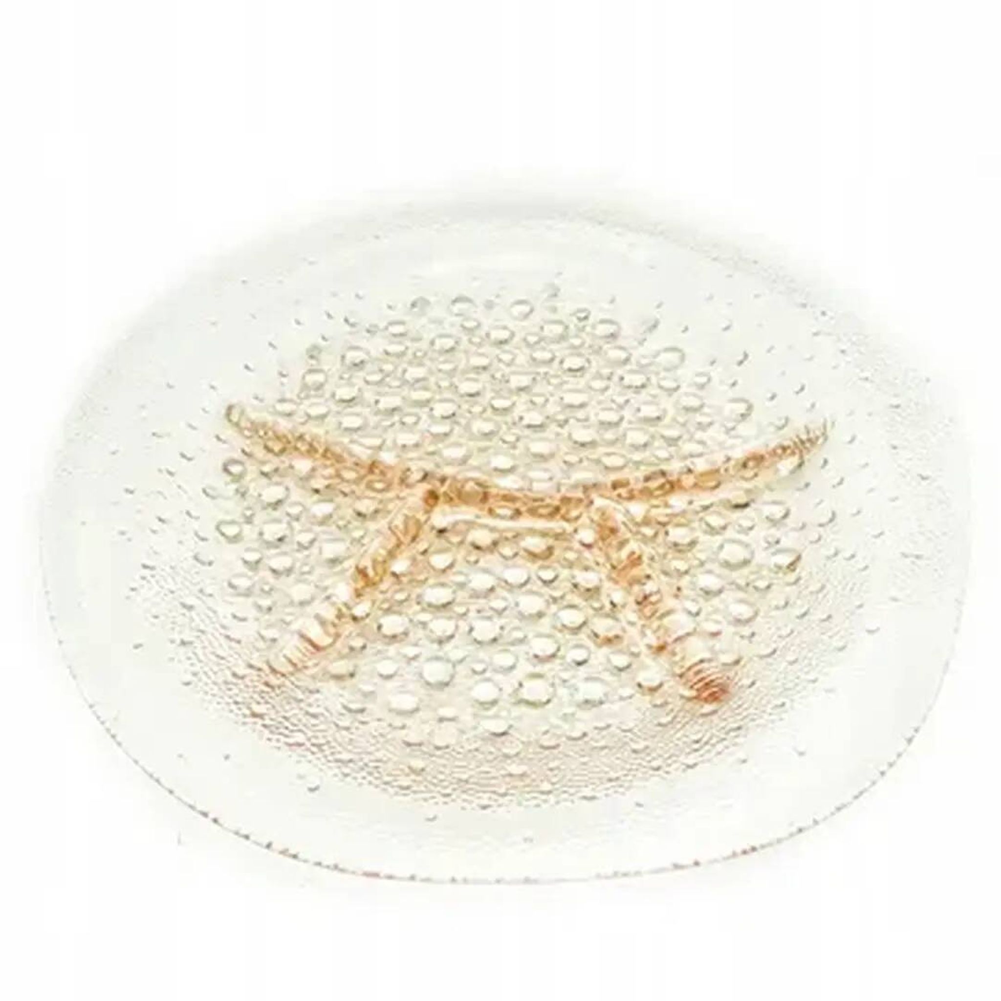 Appetizer platter Polish Modernism, rose glass, Ząbkowice, Poland, 1970s