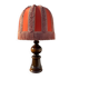 Large 1960s bell-shaped lamp with fringed shade