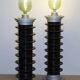 Set of two vintage industrial design lamps