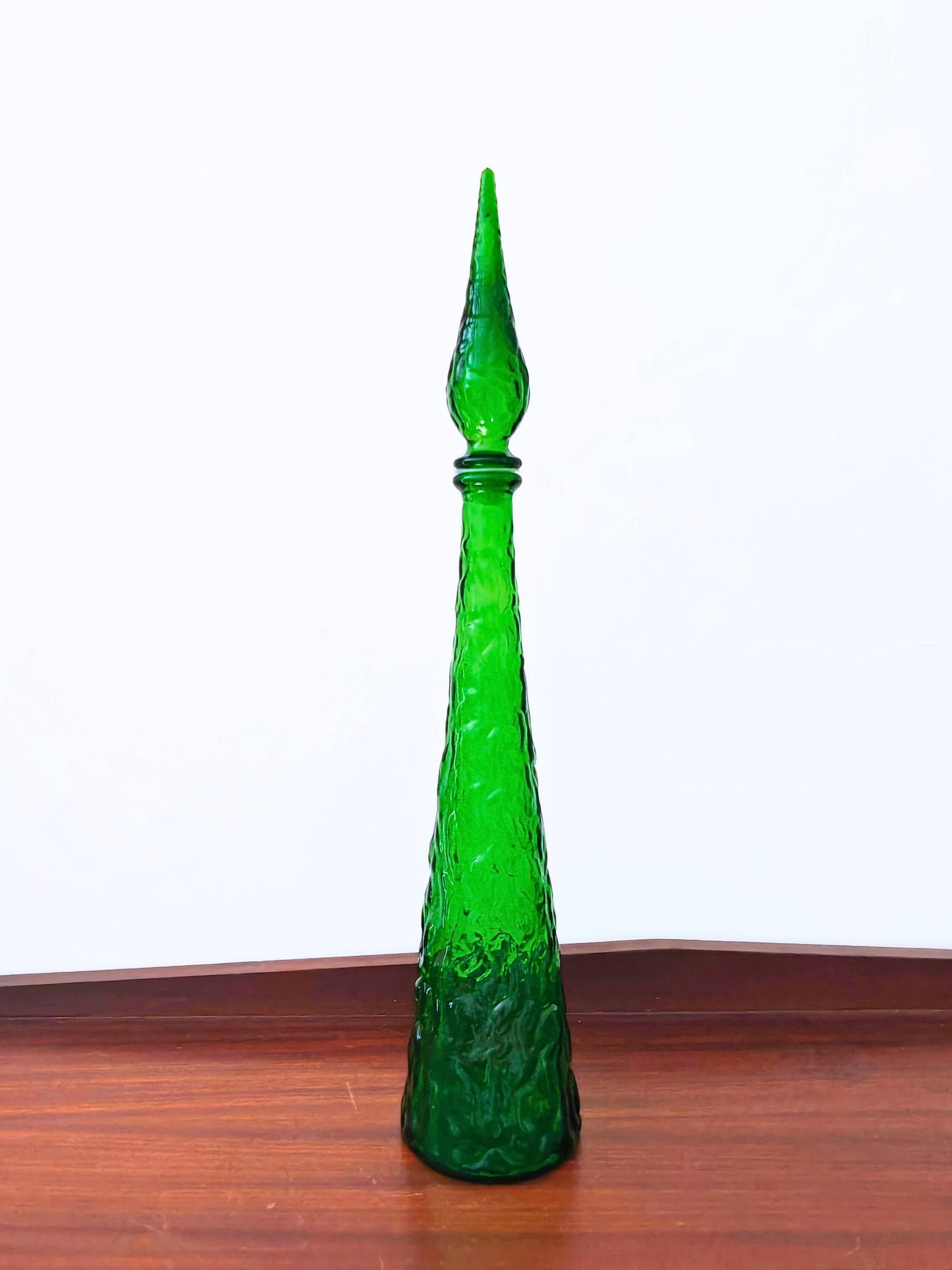 Italian carafe Empoli green with flame stopper