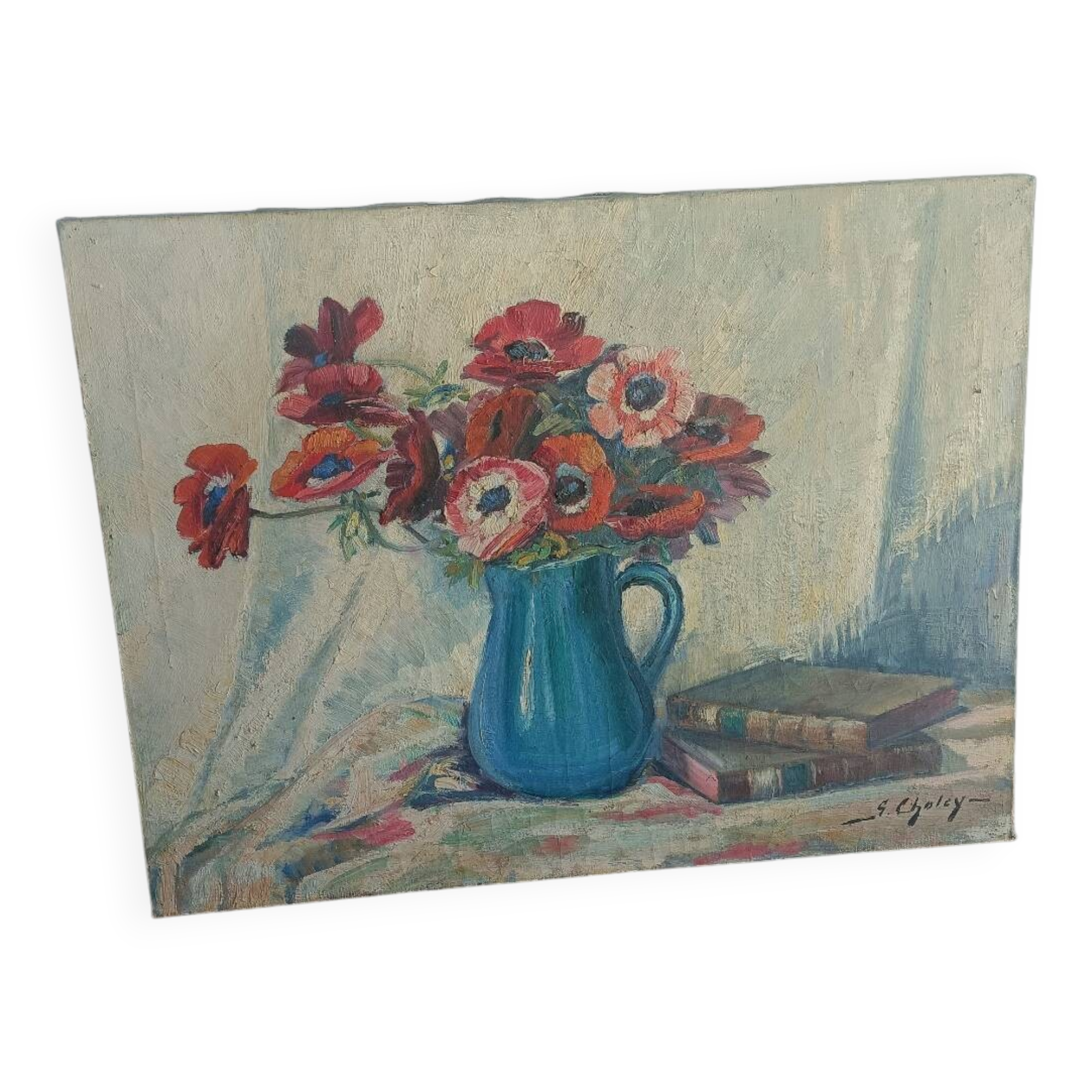 Still life, oil on canvas signed