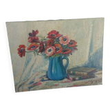 Still life, oil on canvas signed