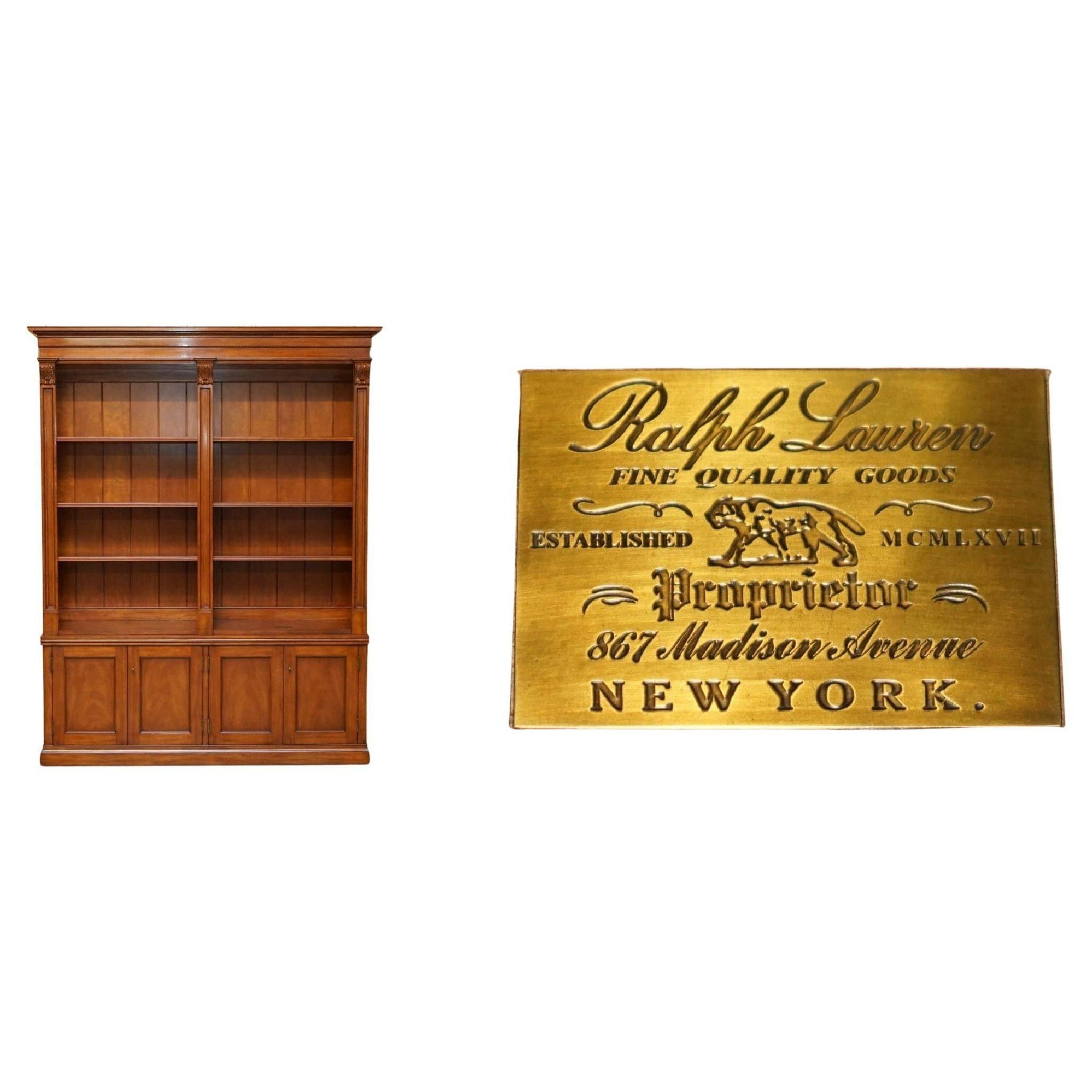 Ralph Lauren extra large open library in hardwood