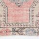 Tapis rustique vintage rouge pâle et beige 4x7, 129x217 cm