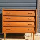 Light oak chest of drawers with 4 drawers from the 1960s.
