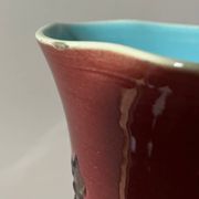 Sarreguemines vase (model 9848) floral patterns 1830