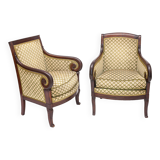 Duo of shepherdesses, Empire era. Silk velvet