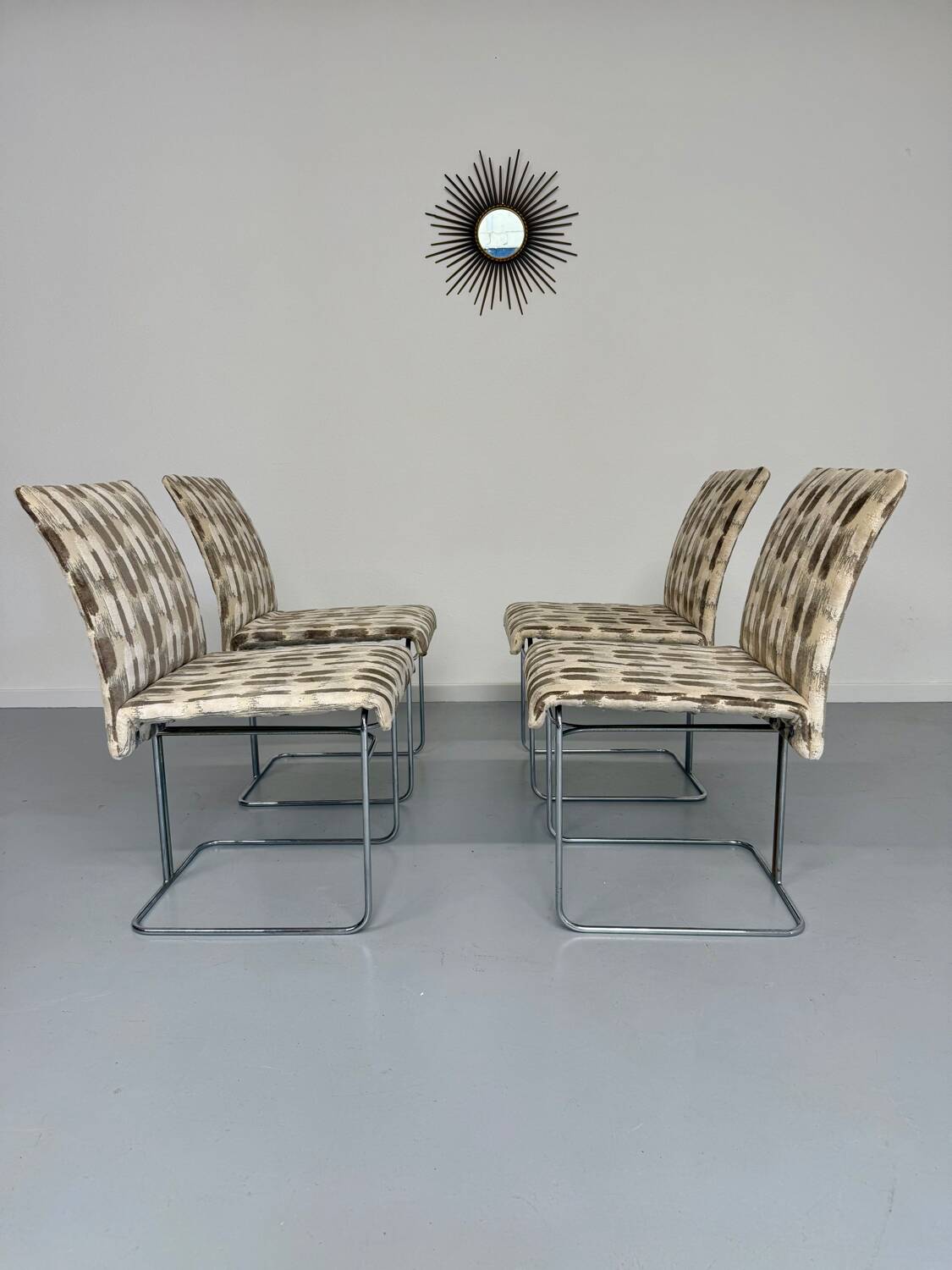 Set of 4 old Saporiti Italia chairs from the 1970s, Ernes design