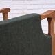 1970s, Danish armchair, green furniture wool, solid oak wood.