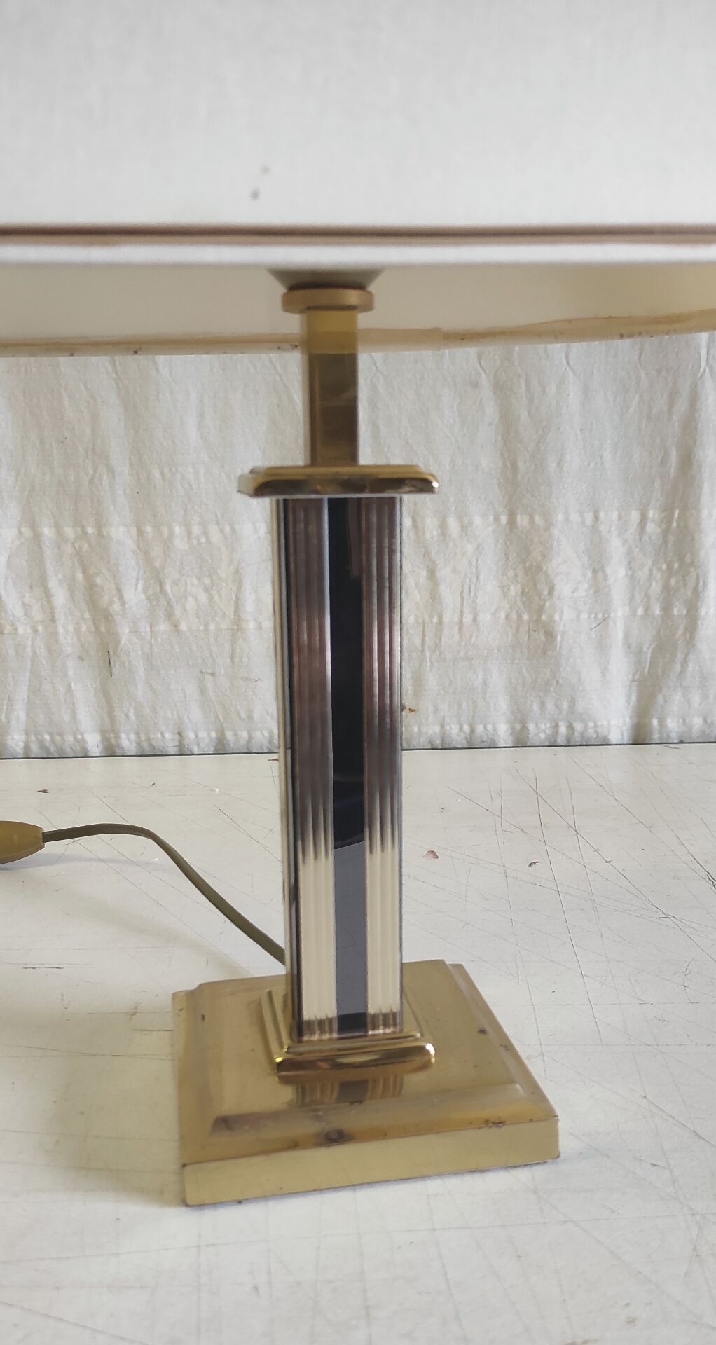 Table lamp "Le Dauphin" in gilded brass - mid 20th century