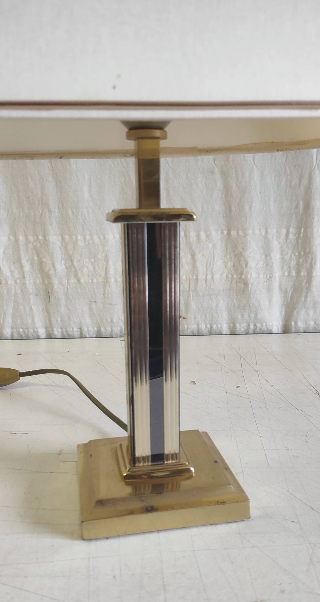 Table lamp "Le Dauphin" in gilded brass - mid 20th century