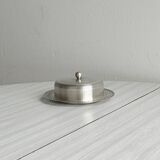 antique metal butter dish