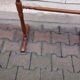 Vintage bamboo towel holder