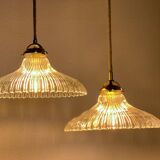Duo of suspensions Holophane bistro style