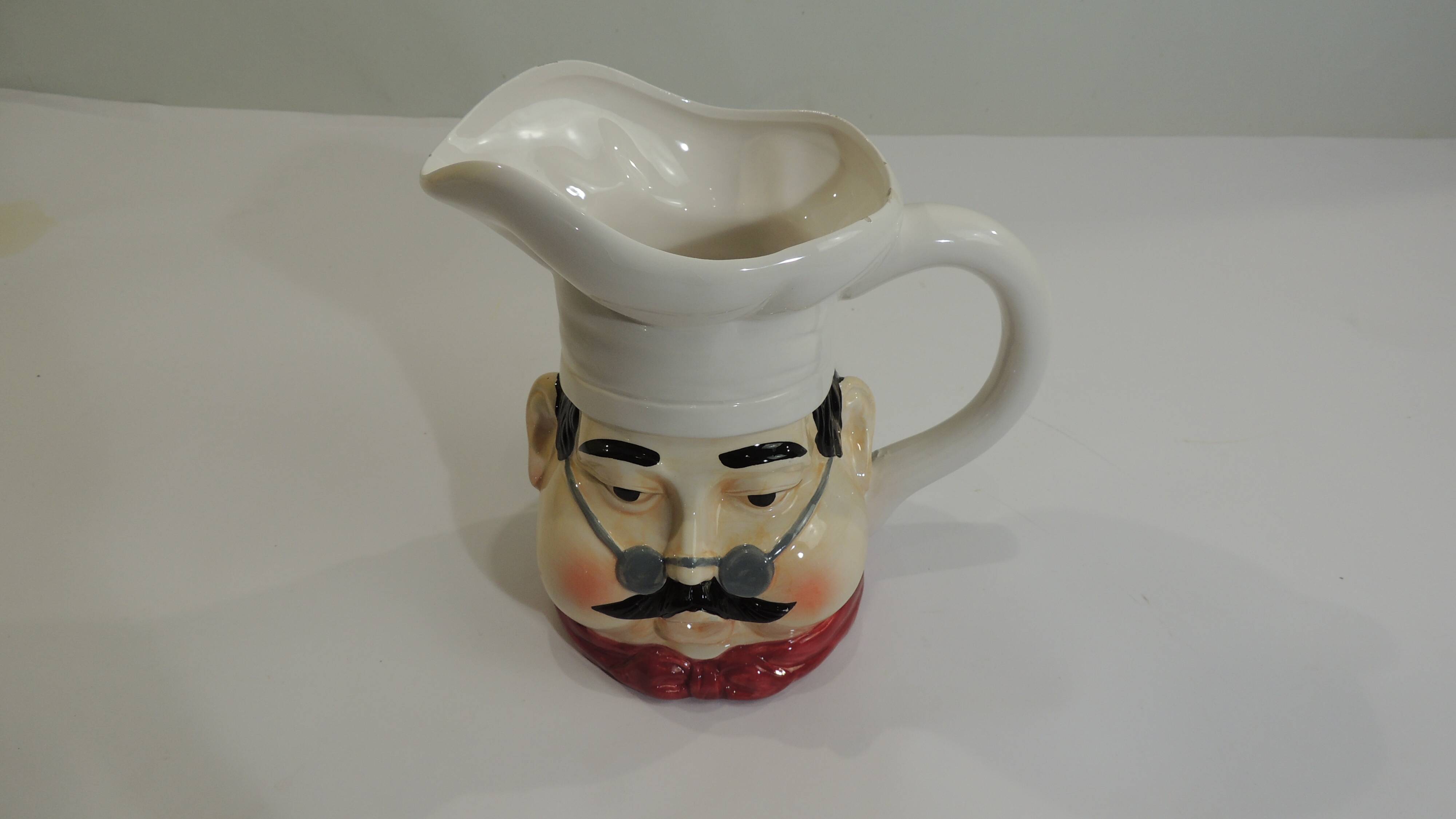 Pichet vintage chef cuisinier en céramique – Cruche humoristique