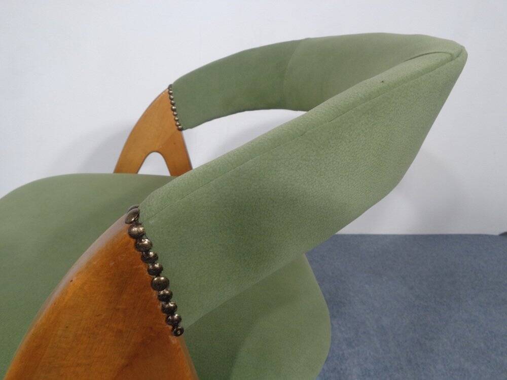 Beech chair in green, 1960s