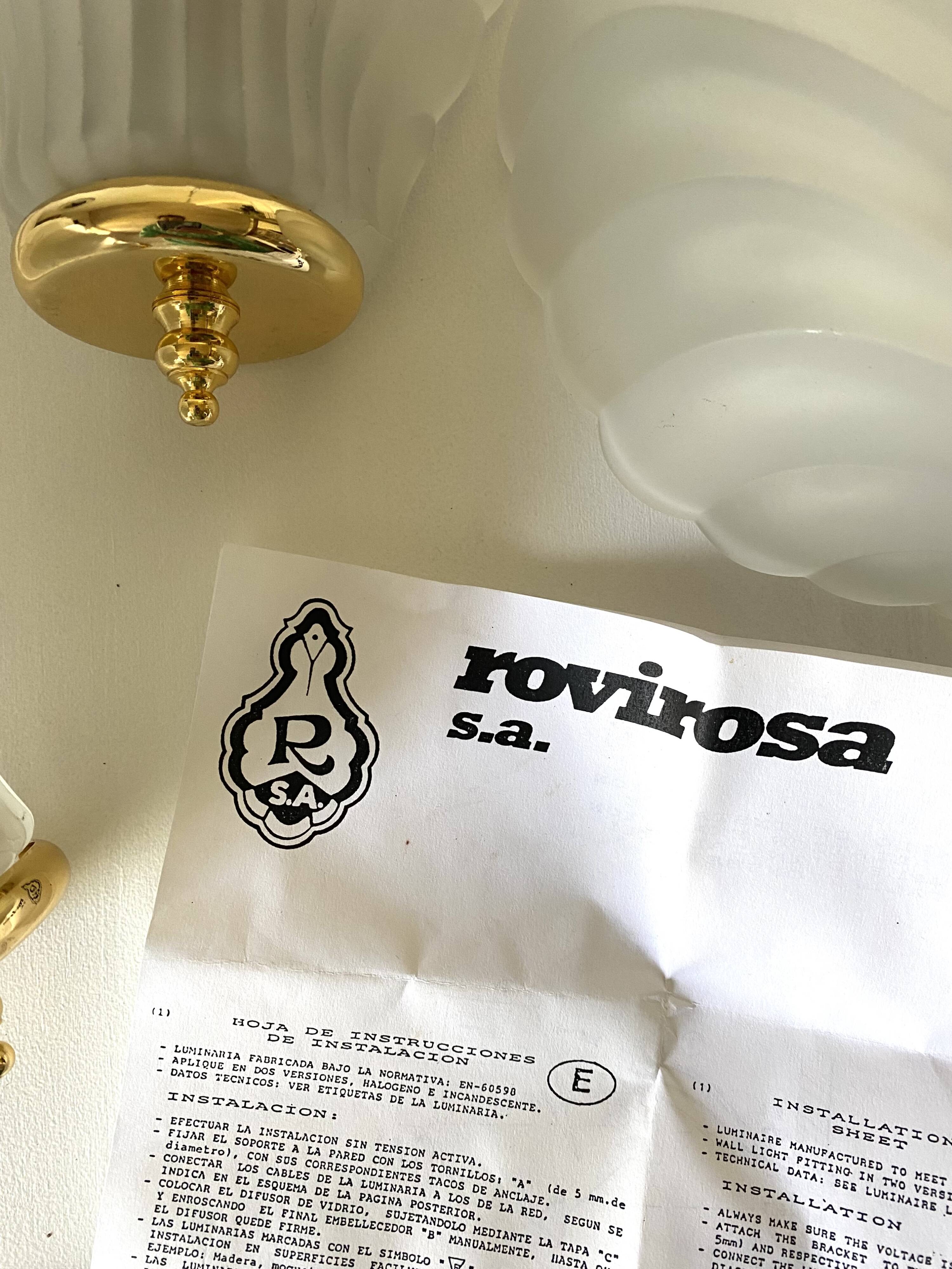 Frosted glass shell wall lights