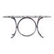 Chrome and smoked glass dining table in the style of Gastone Rinaldi, 1970.
