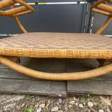 1960 Wicker Rolling Bar