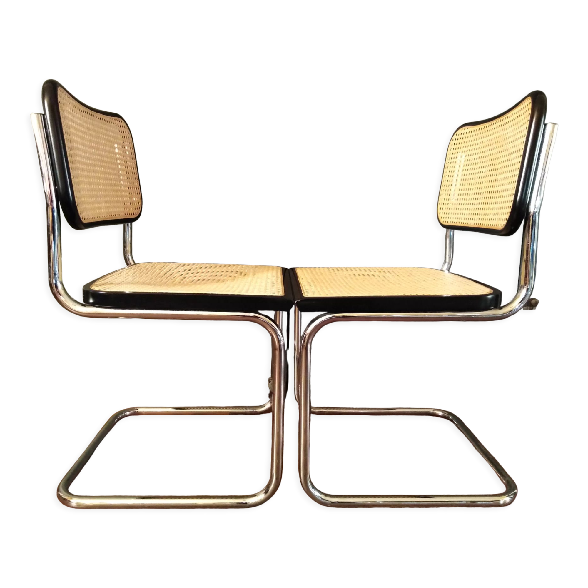 2 chairs Marcel Breuer B32 Cesca 1970