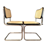 2 chairs Marcel Breuer B32 Cesca 1970