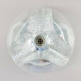 Space Age Glass Ceiling Light 'Wave' Model by by Koch & Lowy for P&P, 1970s