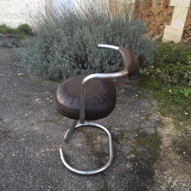 Lot of 4 Cobra chairs by Giotto Stppino