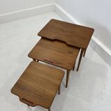 Danish Teak Nesting Tables by Kurt Østervig for Jason Møbler, 1960s, Set of