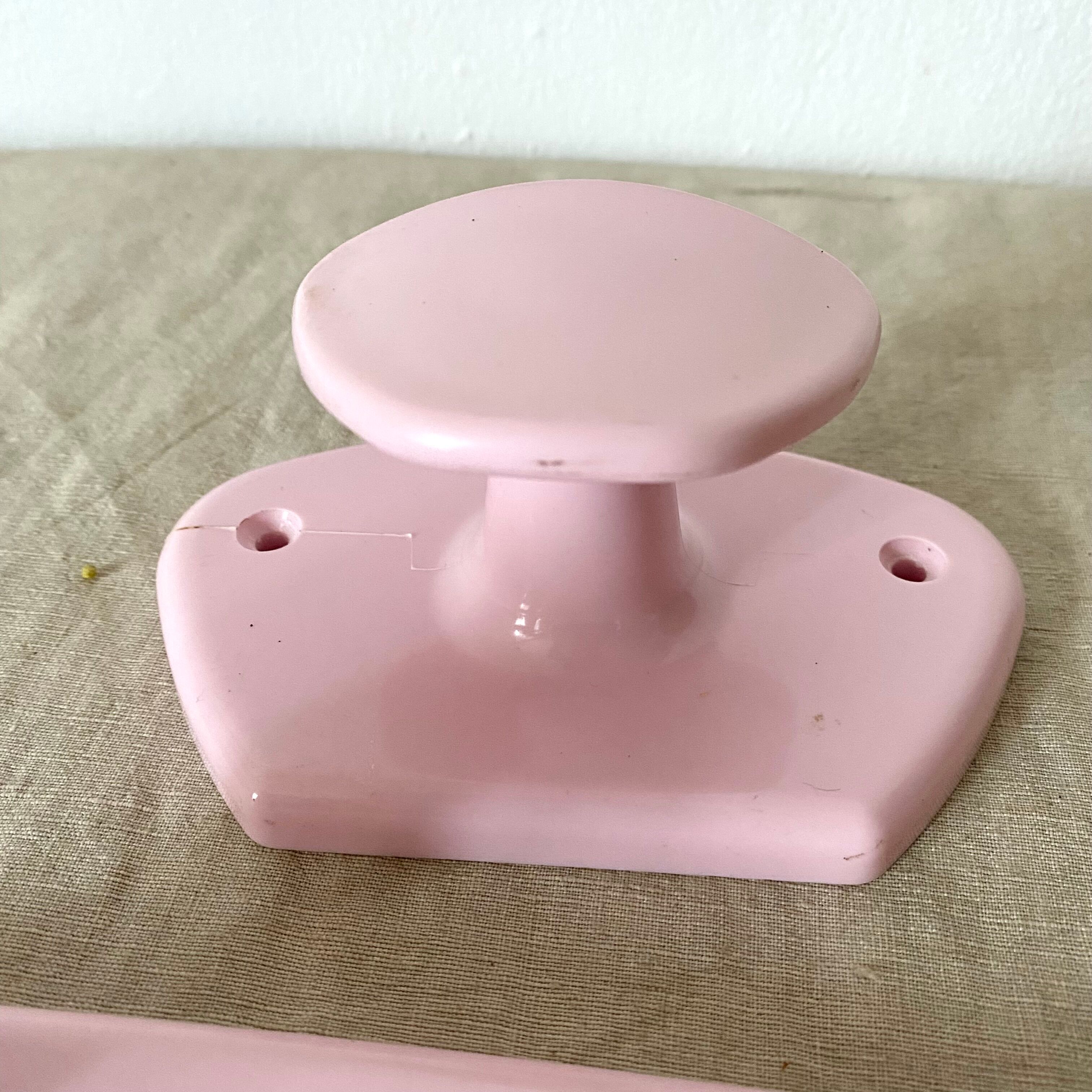 Vintage pink wall coat racks