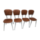 Set de 4 chaises formica et skai année 50