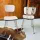 2 chaises formica - pieds Eiffel