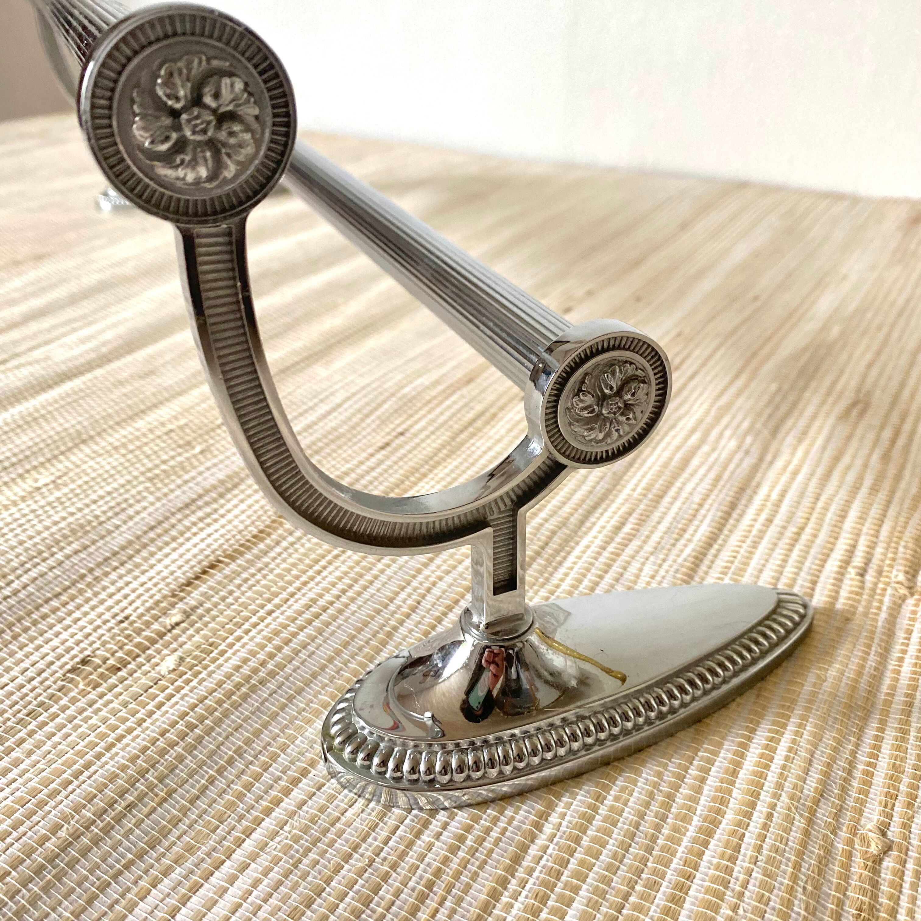 Retro bathroom towel rack