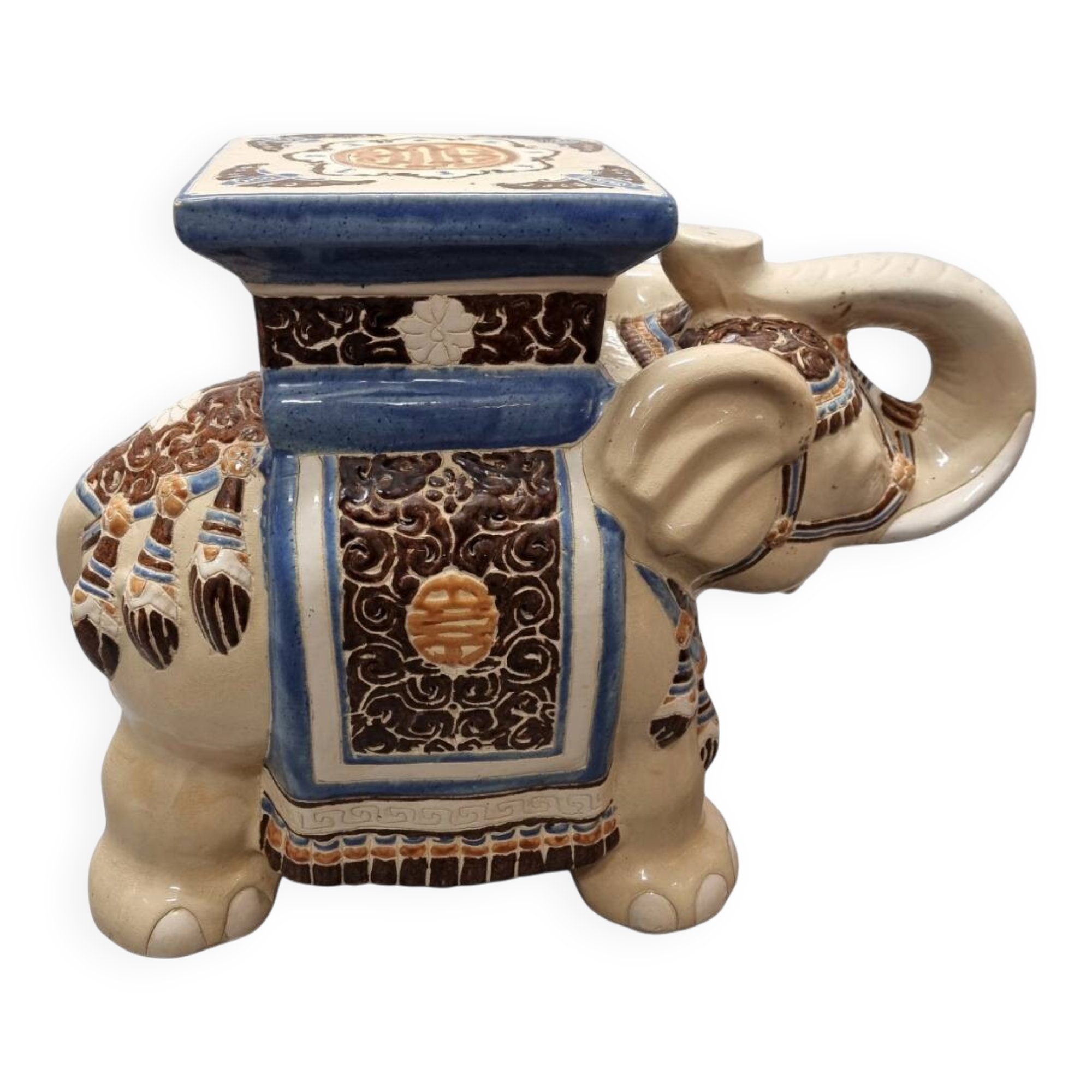 Vintage elephant plant table, 1970s