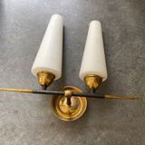 Brass and opaline wall lamp 1950/60