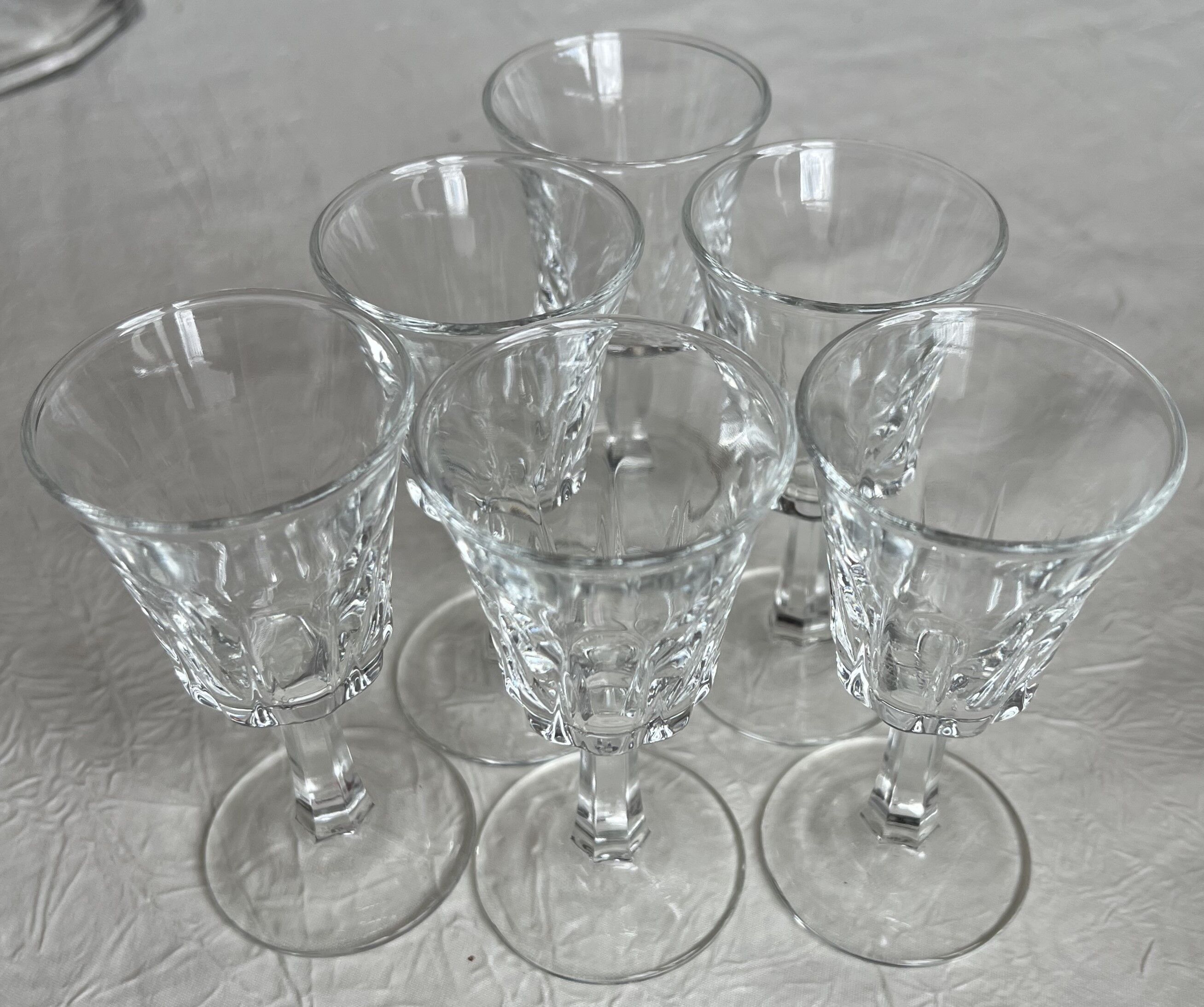Set of six liquor glasses