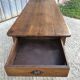 Table de ferme ancienne de style Louis XV avec 2 tiroirs