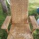 Old rattan deckchair
