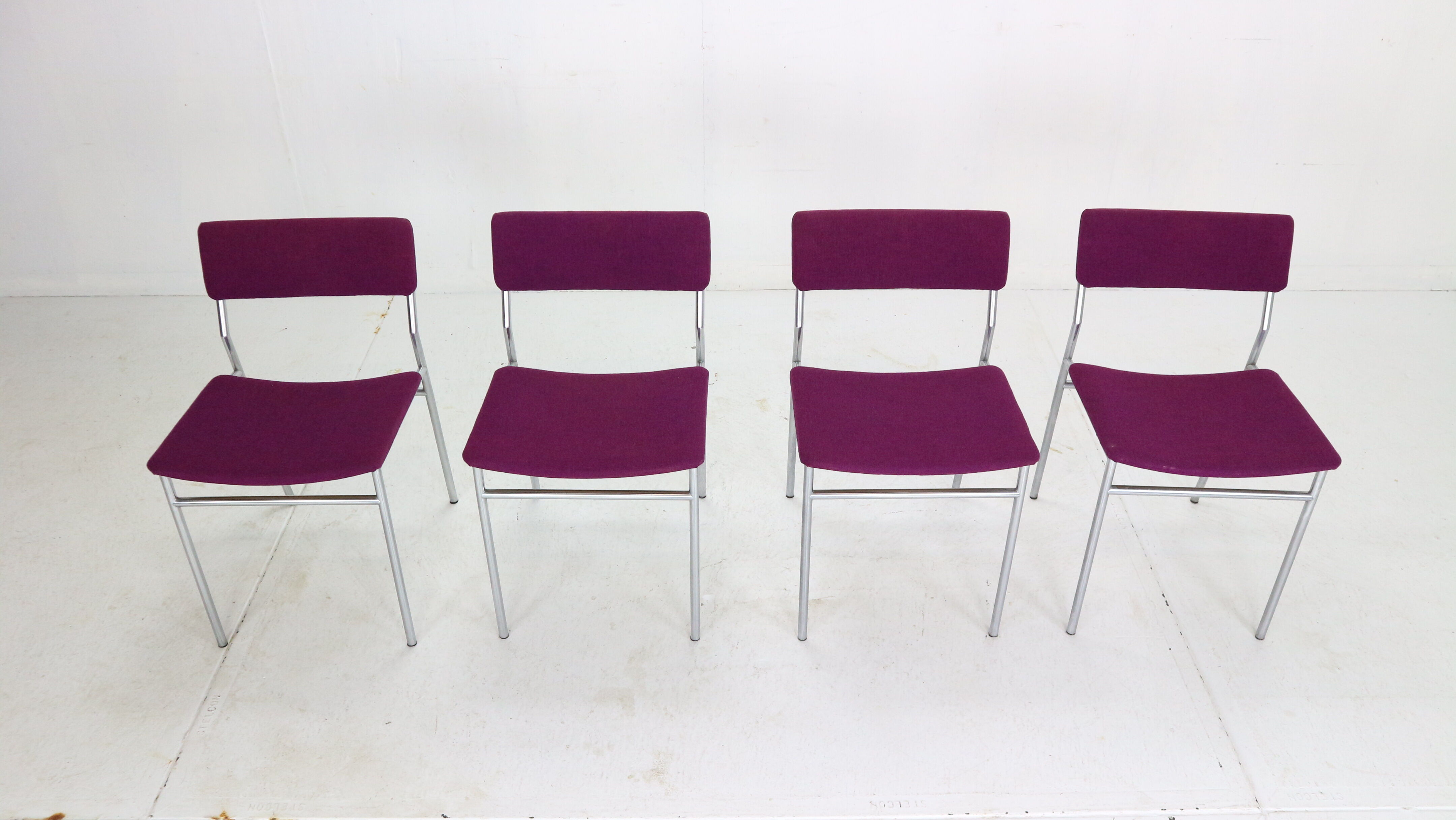 Set of 4 dinning room chairs Martin Visser "SE07"  for 't Spectrum Bergeijk, 1960