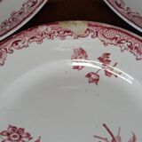 Three Fontanges Sarreguemines flat plates