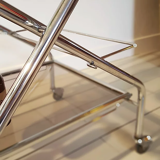 Vintage dessert with foldable wheels