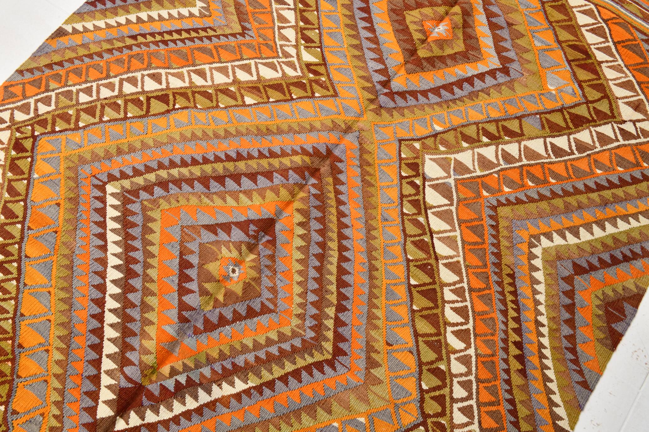 5x7 Rug For Living Room Scandinavian Vintage Kilim Rug, 155x224Cm SK 2309