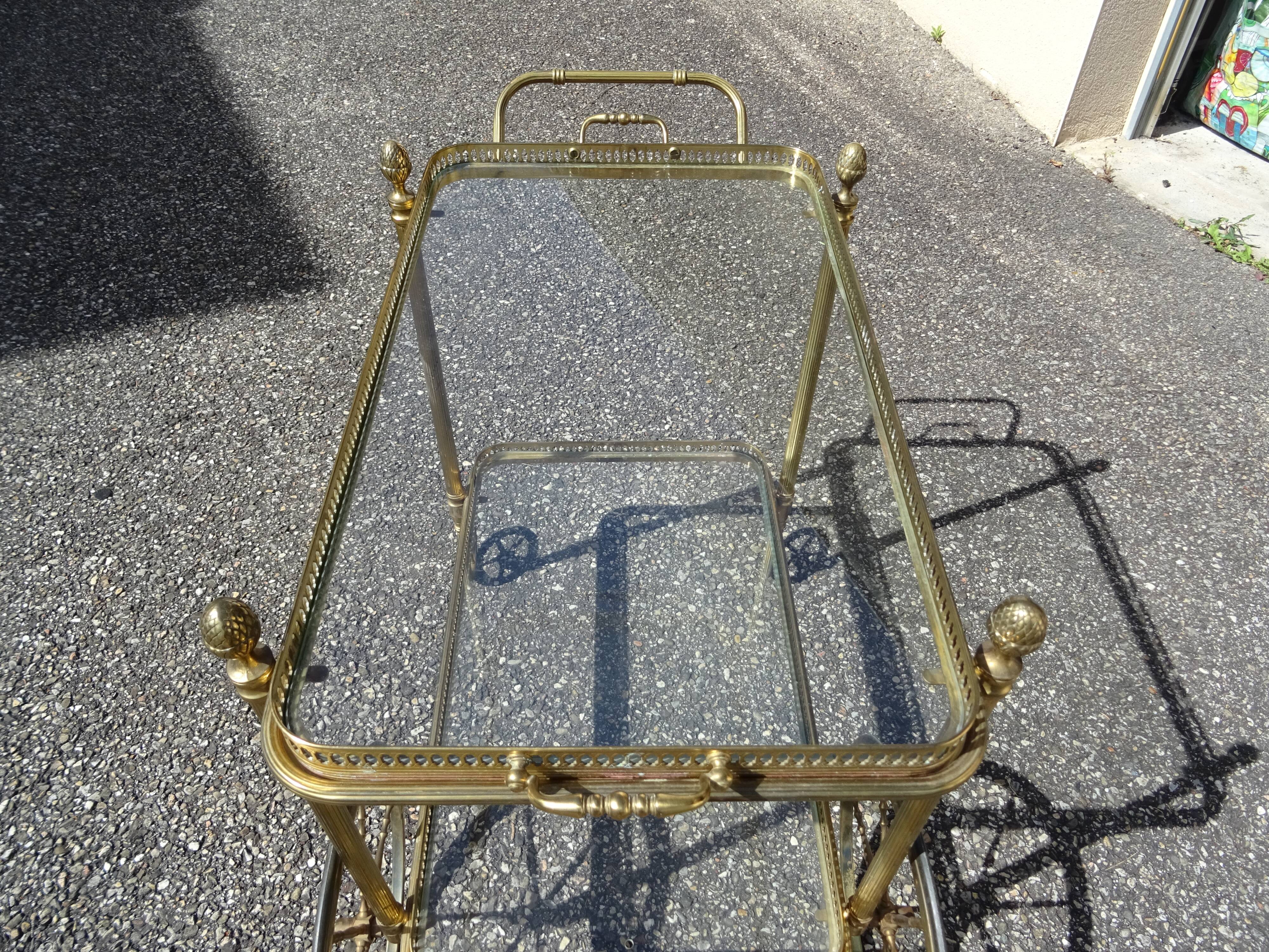 Rolling serving table in neo-classical Louis XVI style.