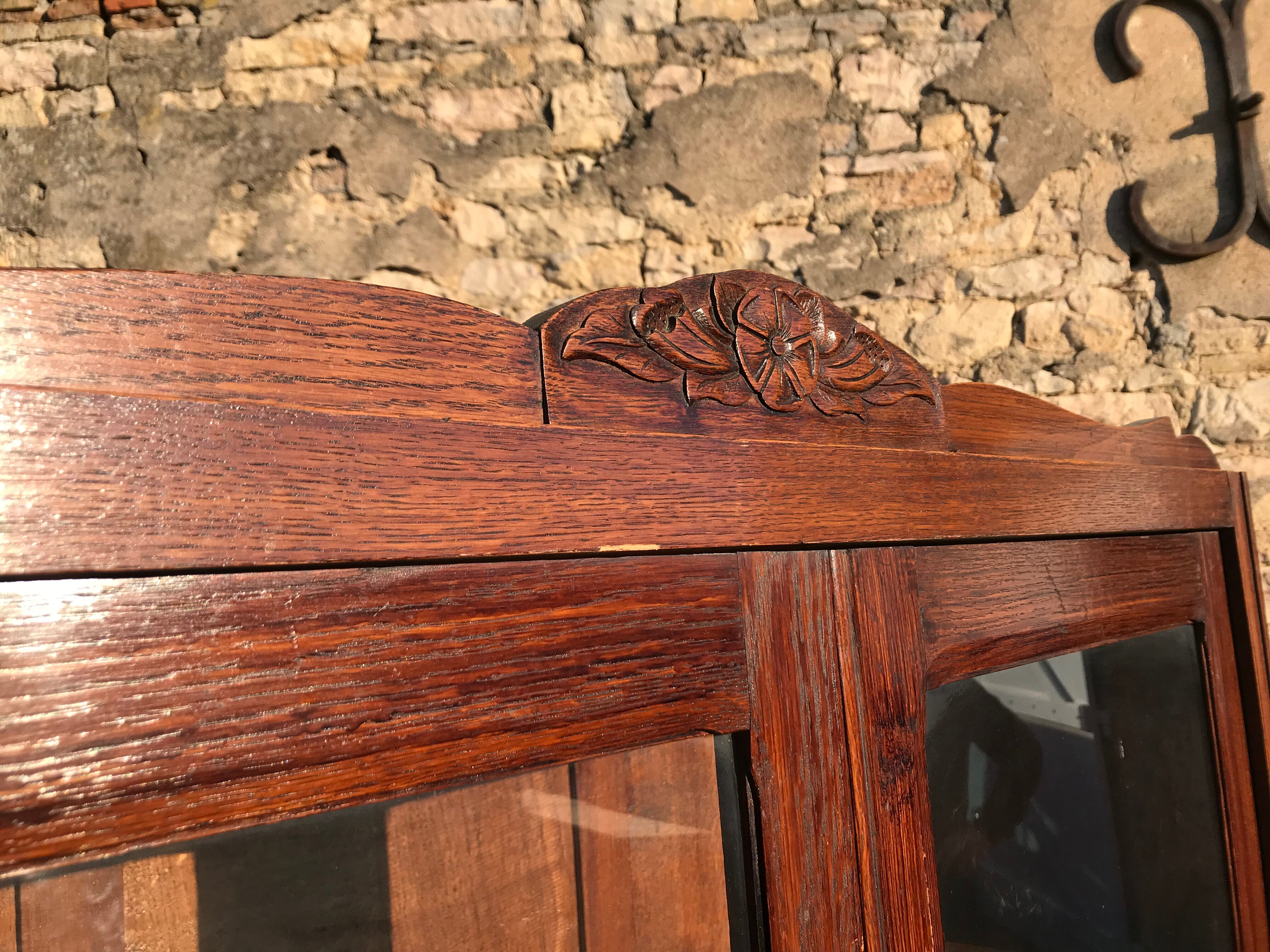 Art deco bookcase oak