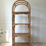 Vintage rattan shelf