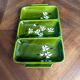 Former servant 3 compartments Glazed ceramic Signed Poët-Laval Vintage pottery 50s