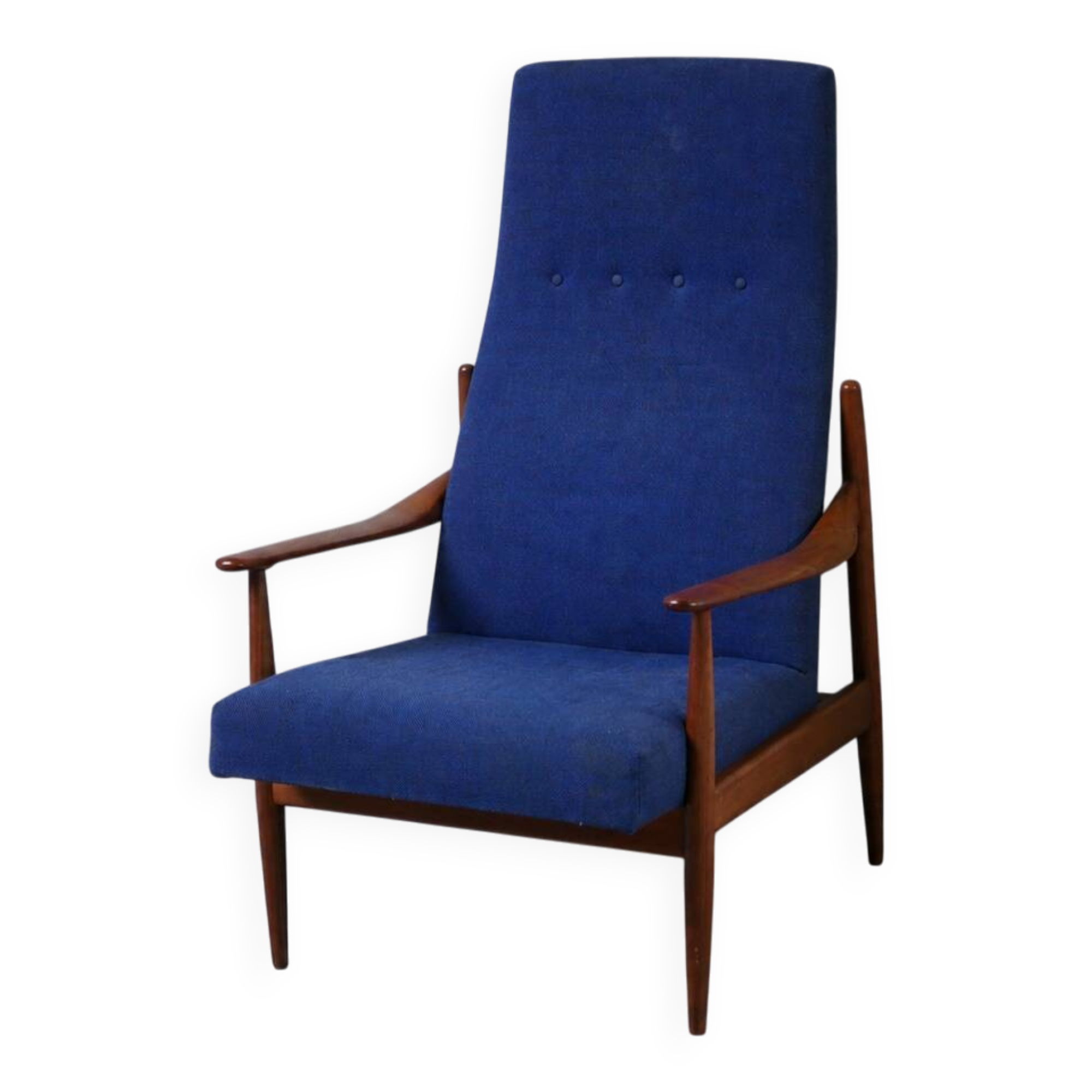 Fauteuil danois en teck massif - Vintage 1960