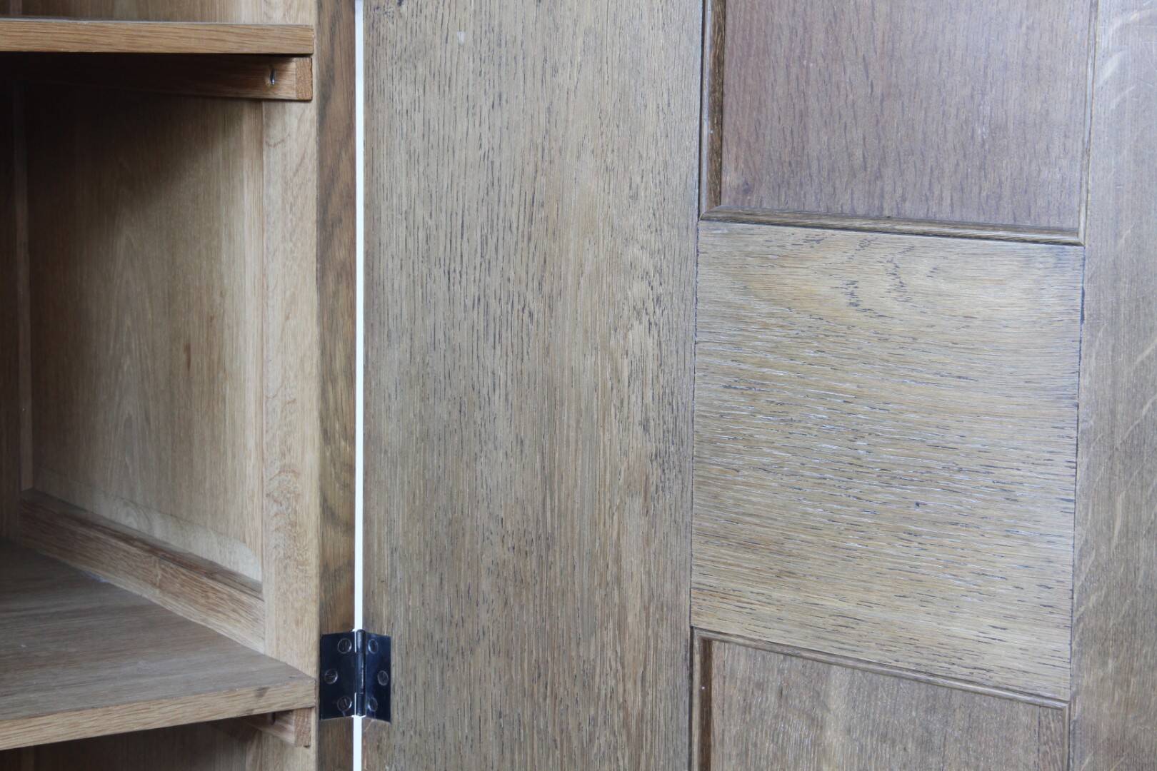 Vintage 1930s Solid Oak Danish Brutalist / Formhouse Cabinet