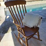 Vintage solid wood rocking chair